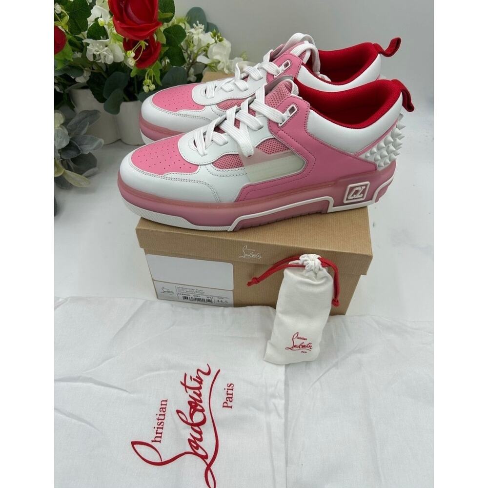 Men's Christian Louboutin ASTROLOUBI pink/white colorway sneakers size 44.5 - Picture 6 of 15